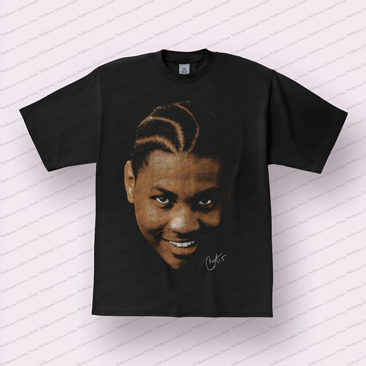 Carmelo Anthony Big Head Distressed Graphic Tee