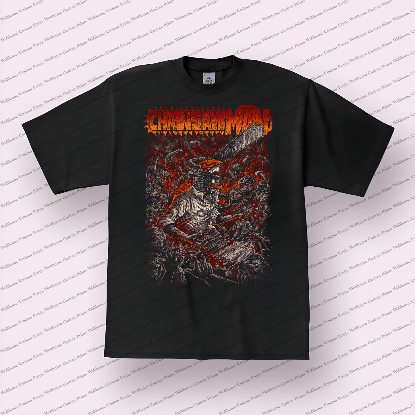 Chainsaw Man Distressed Design Graphic Tee