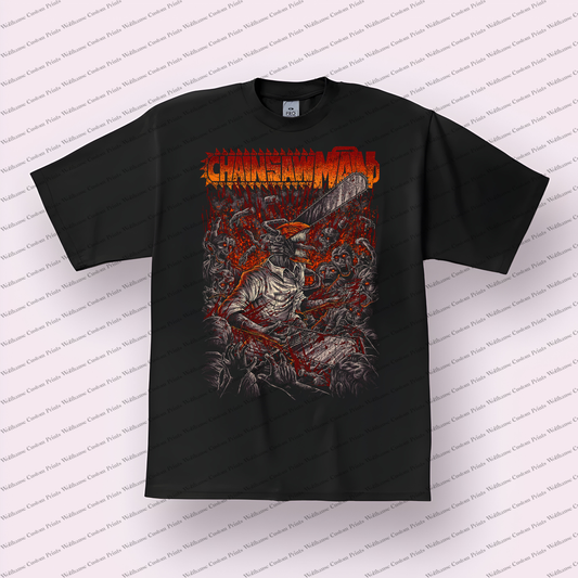 Chainsaw Man Distressed Design Graphic Tee