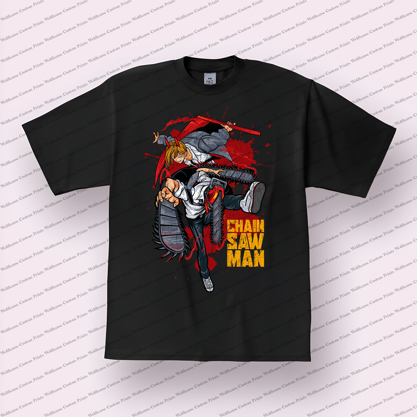 Chainsaw Man Distressed Design Graphic Tee