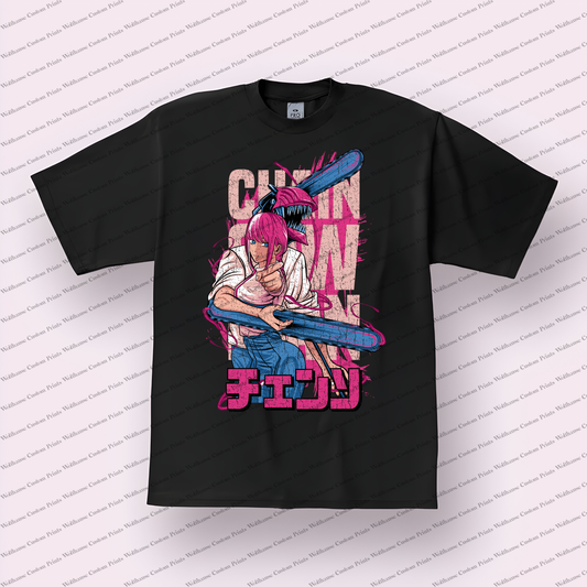 Chainsaw Man Distressed Design Graphic Tee