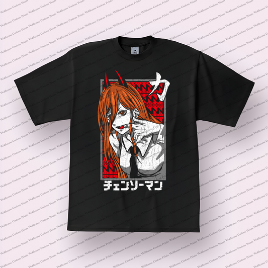Chainsaw Man Distressed Design Graphic Tee
