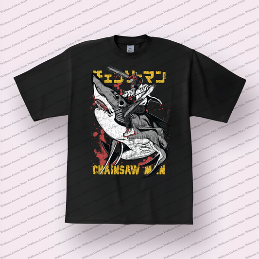 Chainsaw Man Distressed Design Graphic Tee