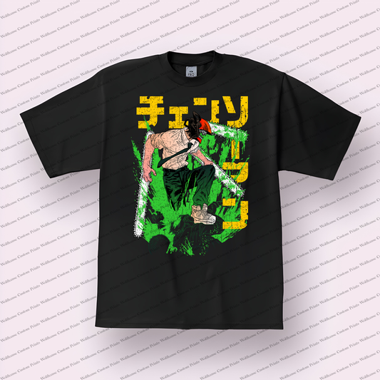 Chainsaw Man Distressed Design Graphic Tee