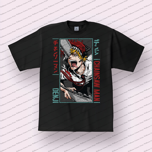 Chainsaw Man Distressed Design Graphic Tee