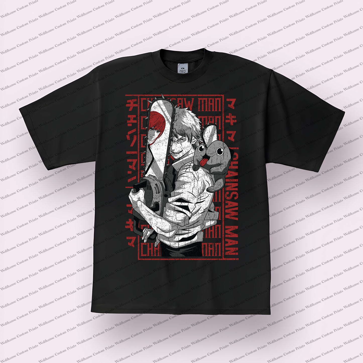 Chainsaw Man Distressed Design Graphic Tee