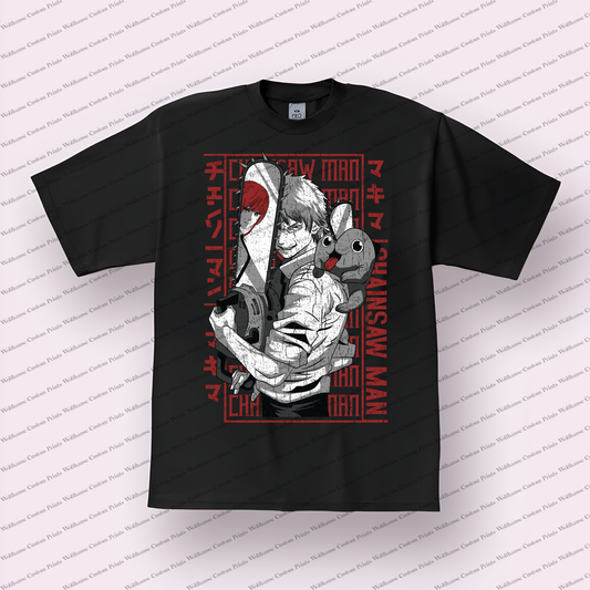 Chainsaw Man Distressed Design Graphic Tee