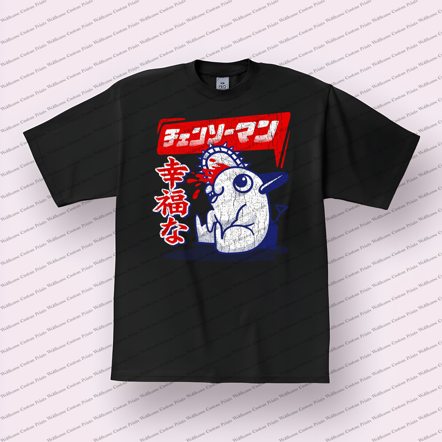 Chainsaw Man Distressed Design Graphic Tee