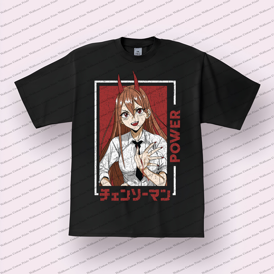 Chainsaw Man Distressed Design Graphic Tee