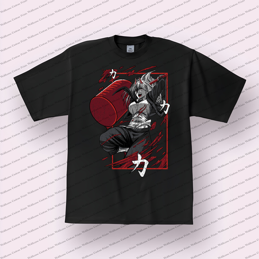 Chainsaw Man Distressed Design Graphic Tee
