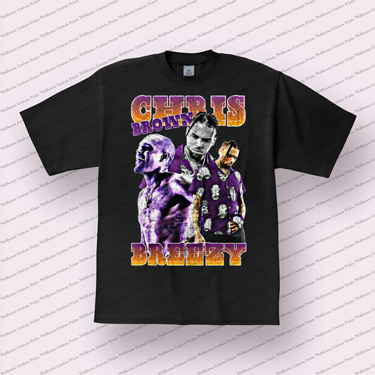 Chris Brown Distressed Graphic Tee