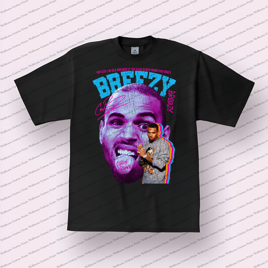Chris Brown Distressed Graphic Tee