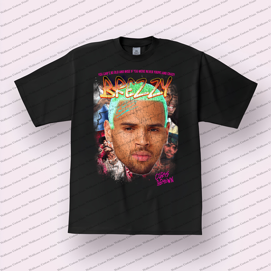 Chris Brown Distressed Graphic Tee