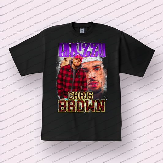 Chris Brown Distressed Graphic Tee