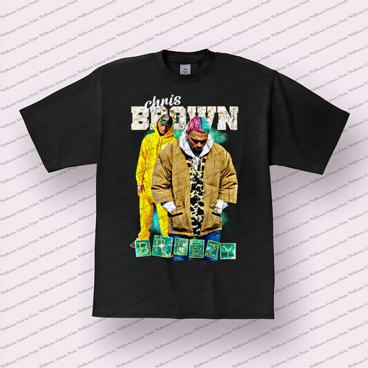 Chris Brown Distressed Graphic Tee