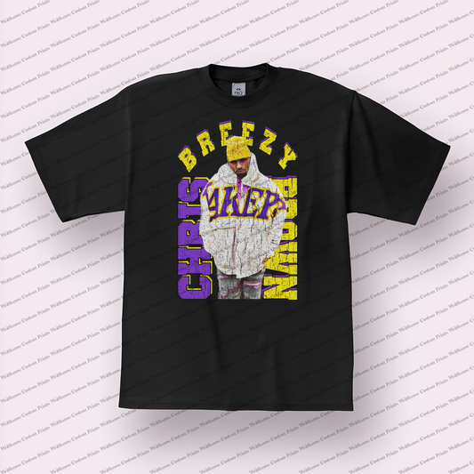 Chris Brown Distressed Graphic Tee