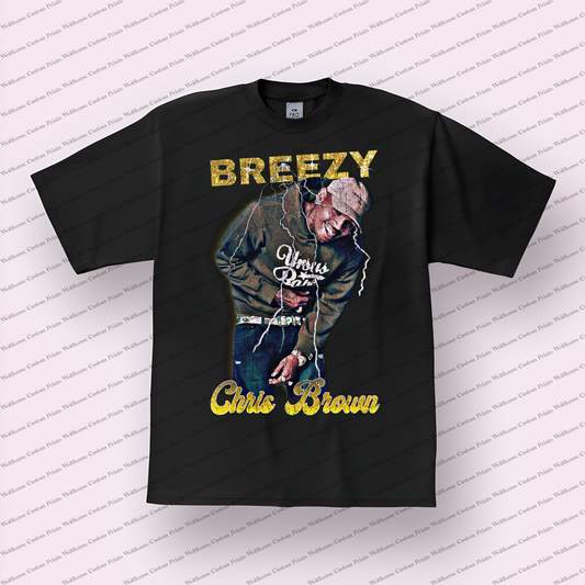 Chris Brown Distressed Graphic Tee