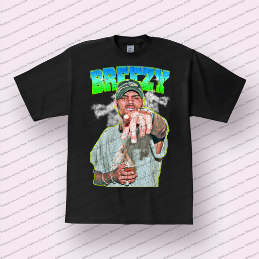 Chris Brown Distressed Graphic Tee