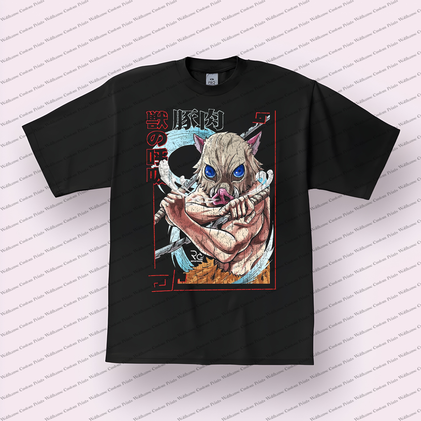 Demon Slayer Distressed Design Graphic Tee