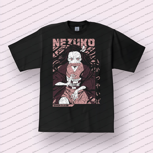 Demon Slayer Distressed Design Graphic Tee