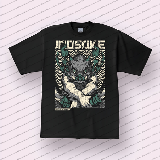 Demon Slayer Distressed Design Graphic Tee