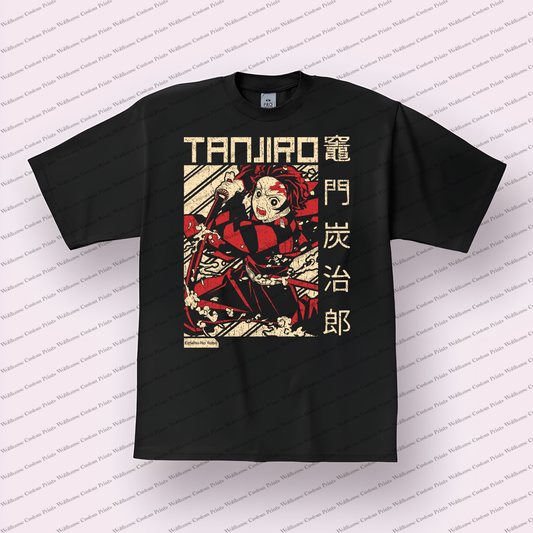 Demon Slayer Distressed Design Graphic Tee