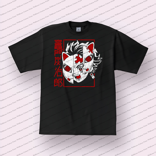 Demon Slayer Distressed Design Graphic Tee