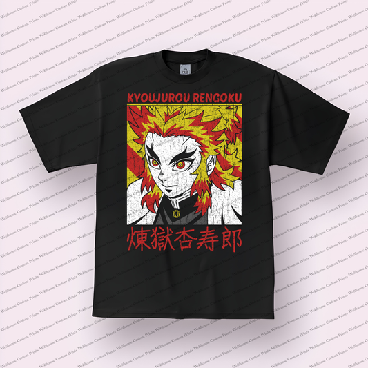 Demon Slayer Distressed Design Graphic Tee