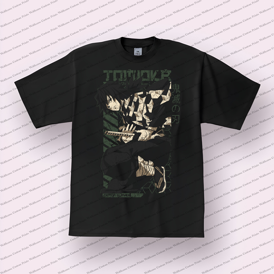 Demon Slayer Distressed Design Graphic Tee