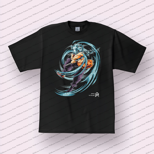 Demon Slayer Distressed Design Graphic Tee