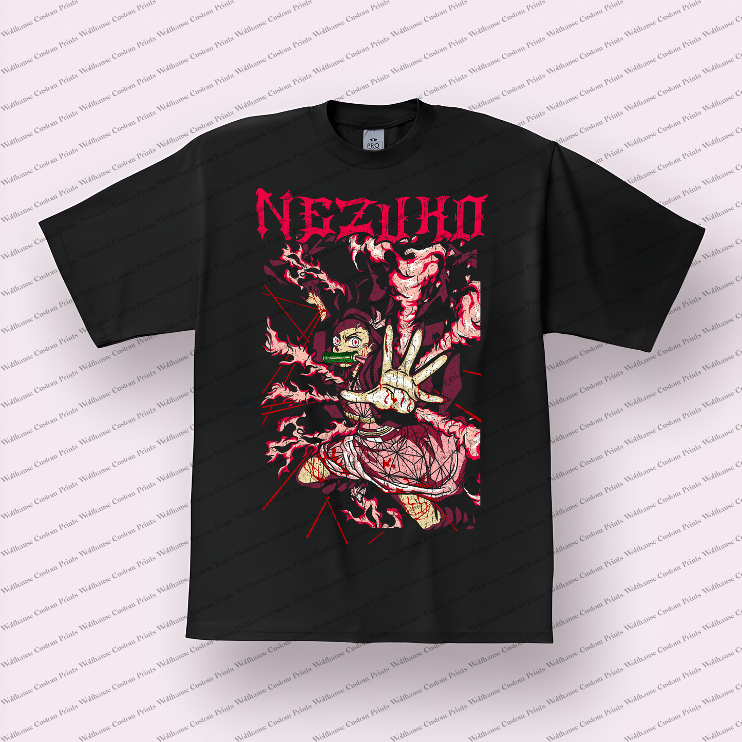 Demon Slayer Distressed Design Graphic Tee