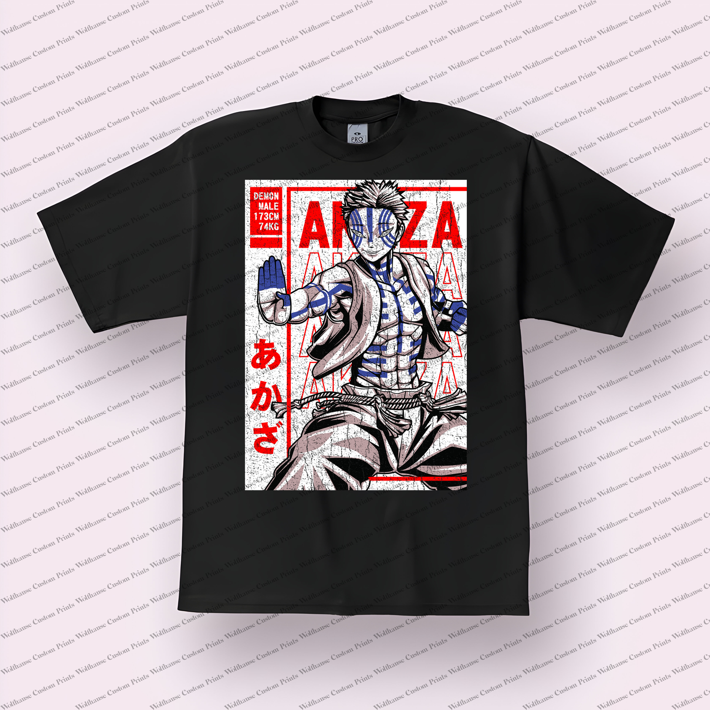 Demon Slayer Distressed Design Graphic Tee