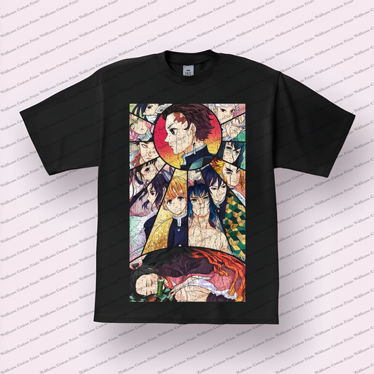 Demon Slayer Distressed Design Graphic Tee