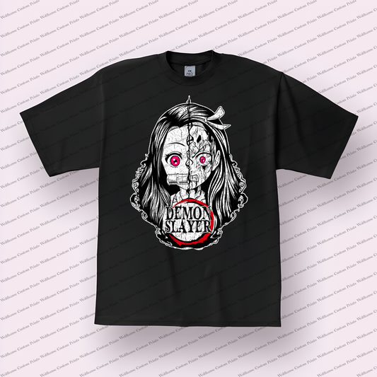 Demon Slayer Distressed Design Graphic Tee