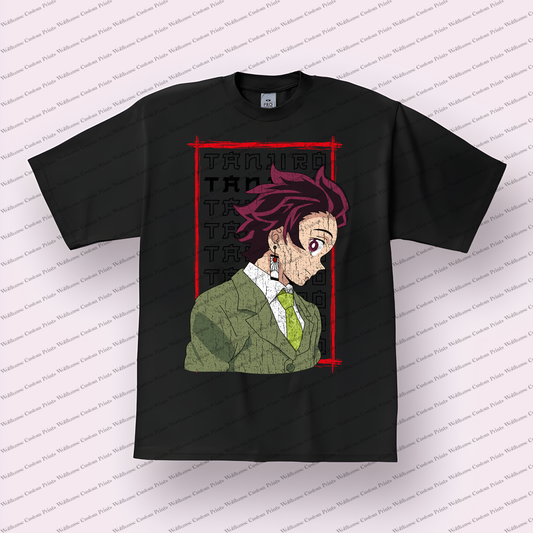 Demon Slayer Distressed Design Graphic Tee