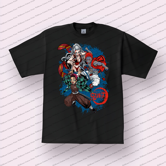 Demon Slayer Distressed Design Graphic Tee