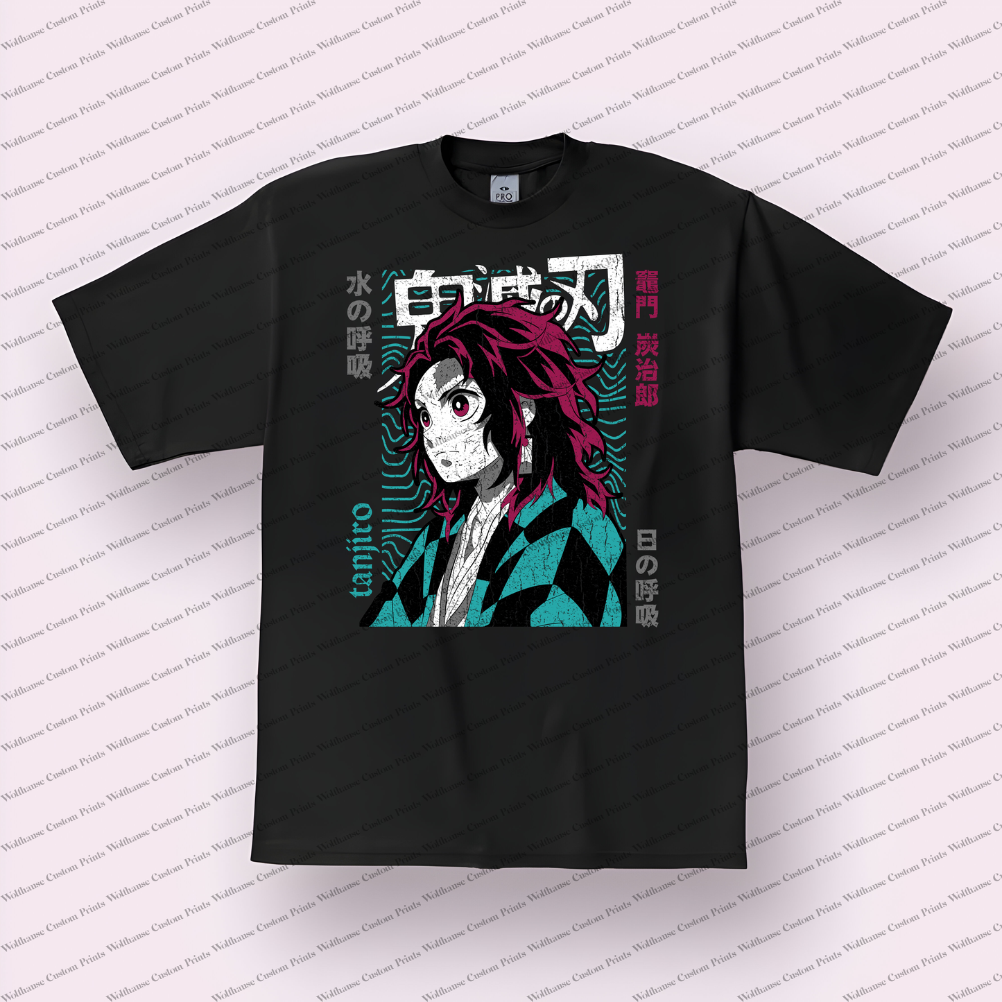 Demon Slayer Distressed Design Graphic Tee