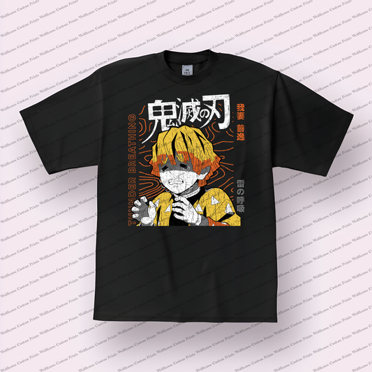 Demon Slayer Distressed Design Graphic Tee