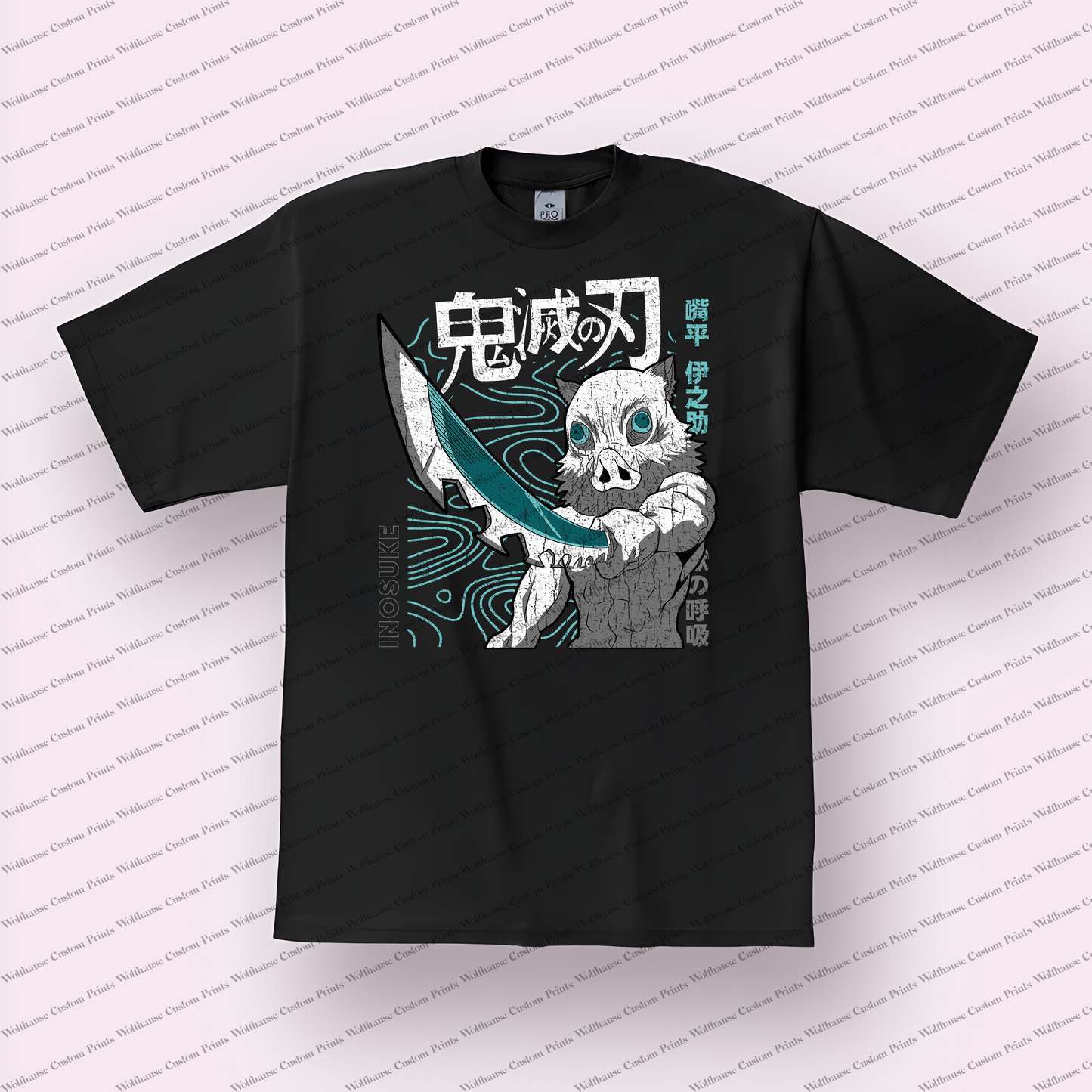 Demon Slayer Distressed Design Graphic Tee