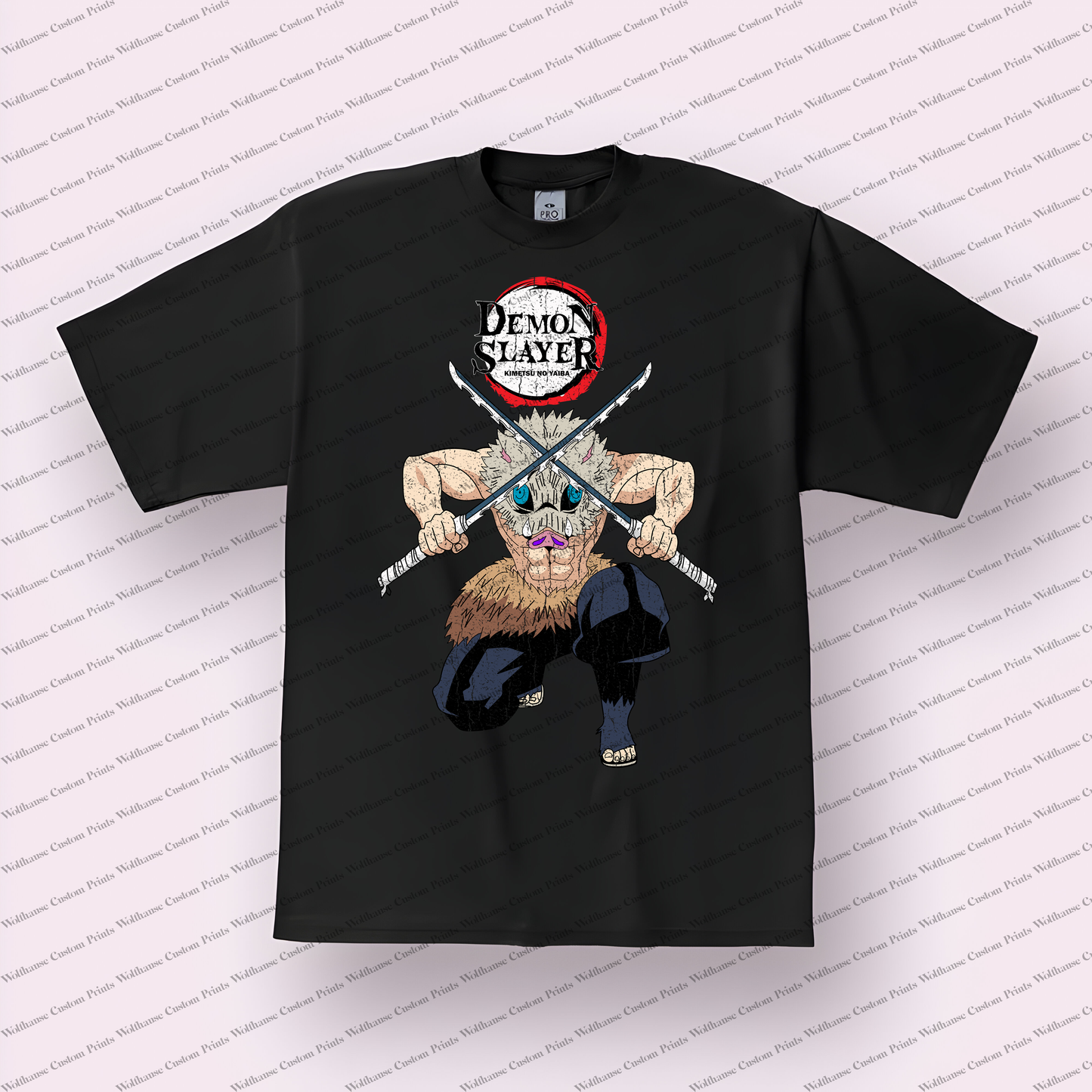 Demon Slayer Distressed Design Graphic Tee
