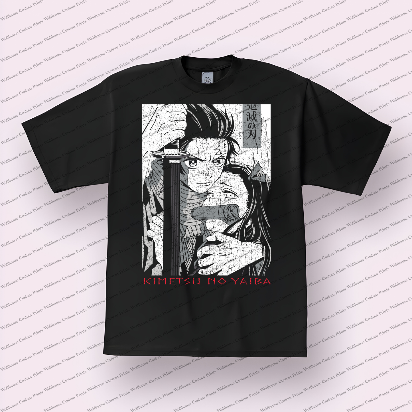 Demon Slayer Distressed Design Graphic Tee