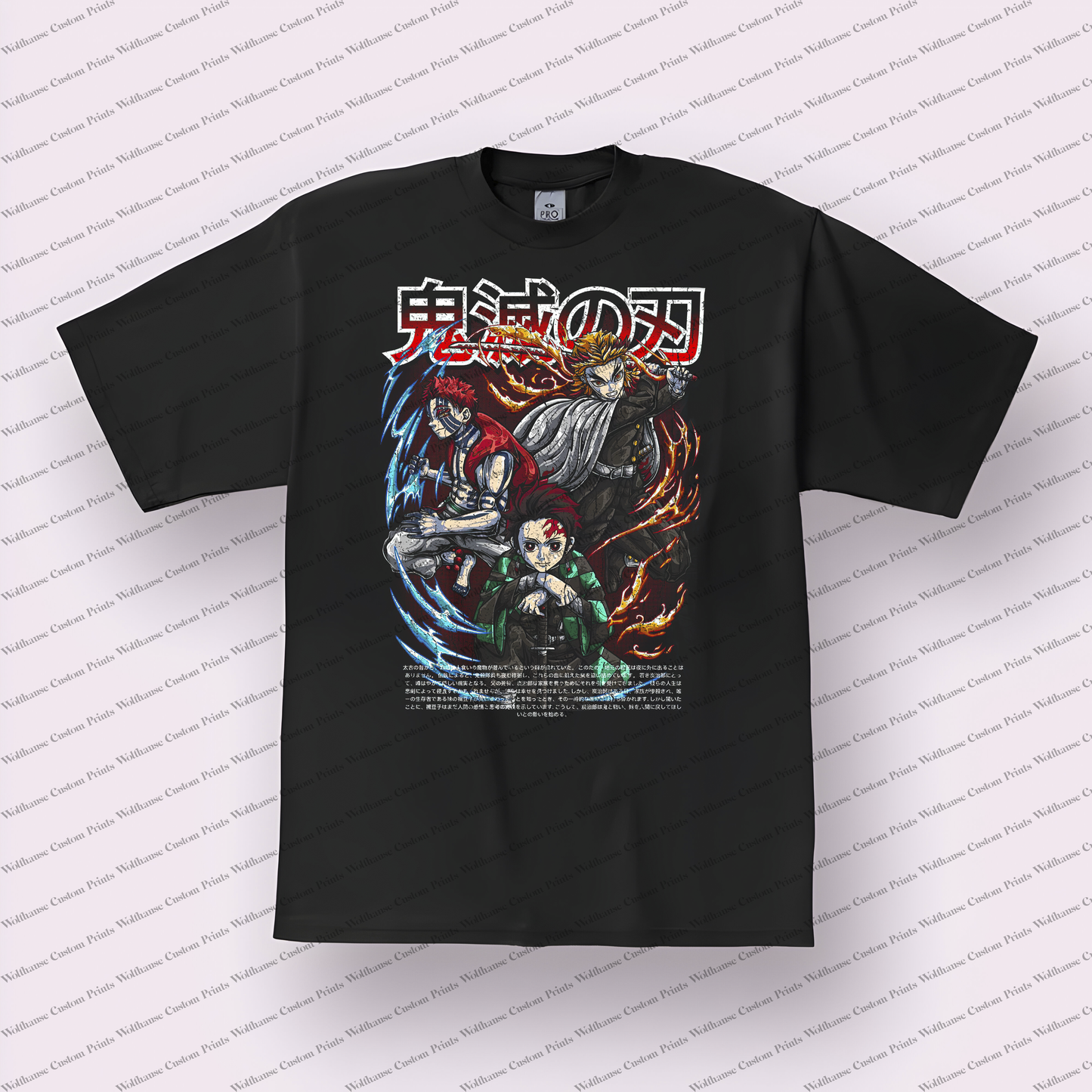 Demon Slayer Distressed Design Graphic Tee