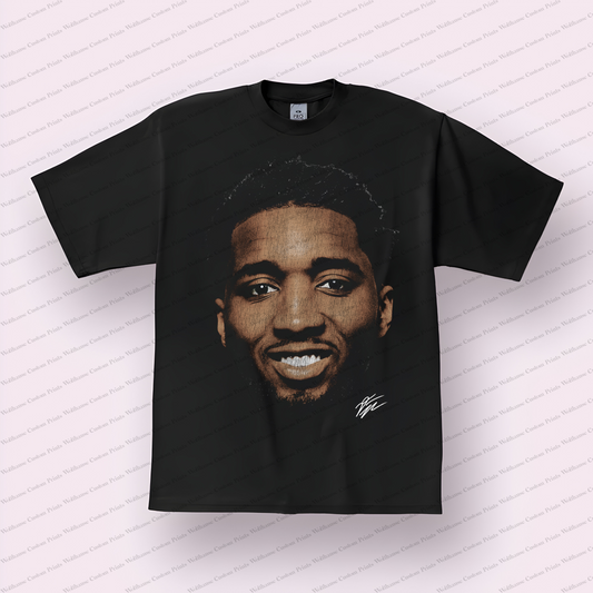 Donovan Mitchel Big Head Distressed Graphic Tee