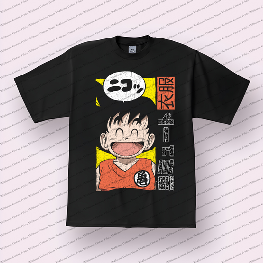 Dragonball Kid Goku Distressed Design Graphic Tee
