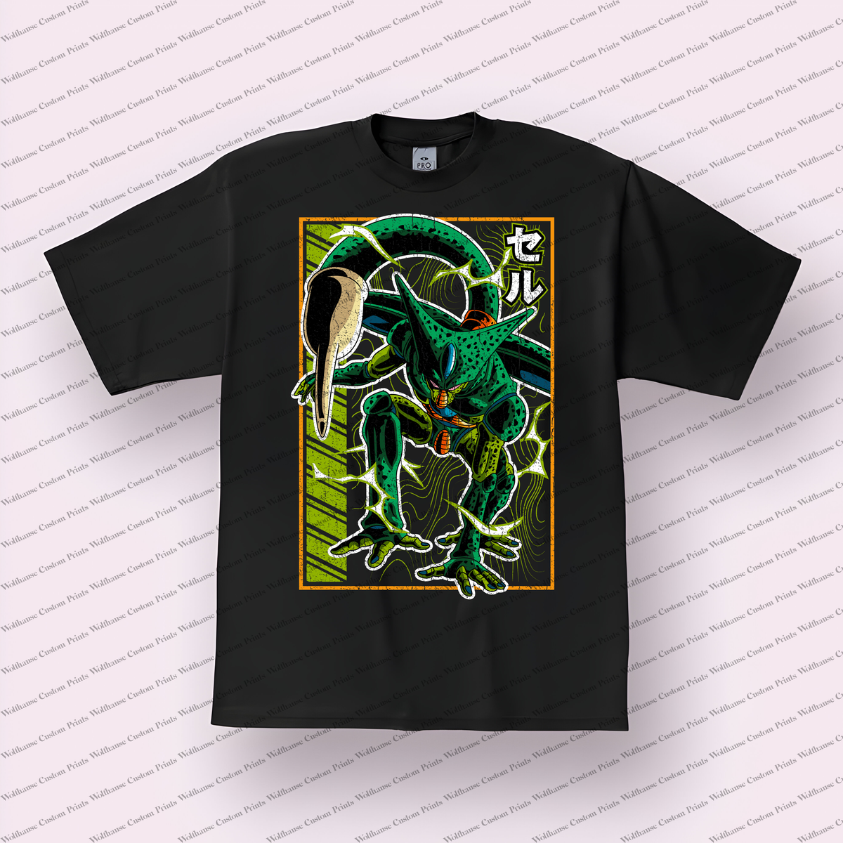 Cell Perfect Form Japanese Poster Distressed Anime Graphic T-Shirt