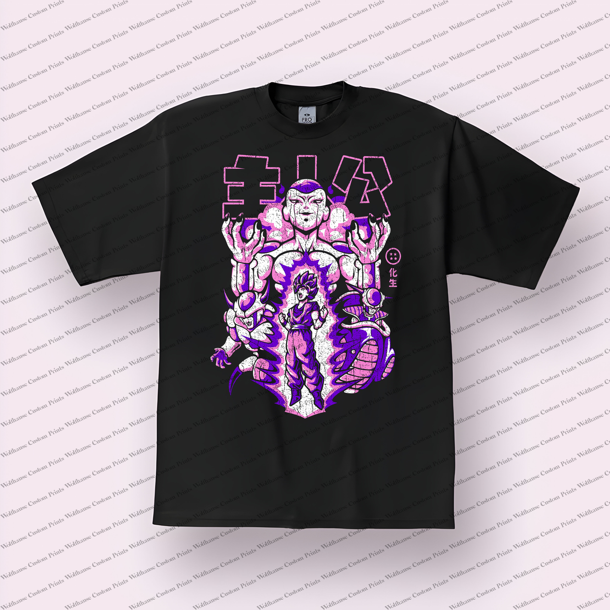 Frieza Forms Collage Distressed Anime Graphic T-Shirt