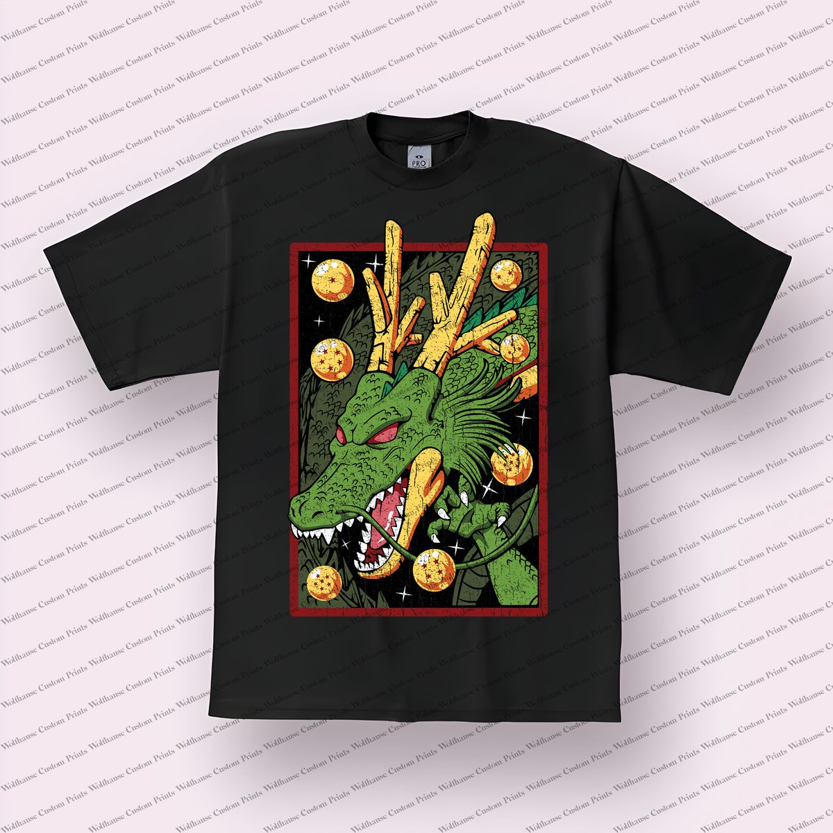 Shenron Dragon Balls Poster Distressed Anime Graphic T-Shirt