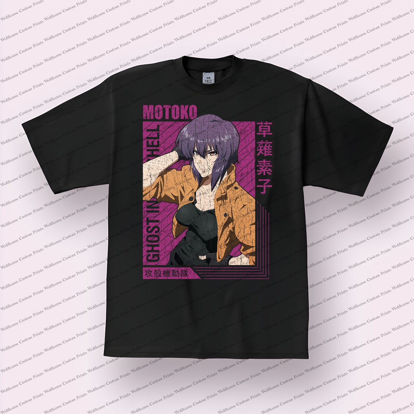 Ghost in the Shell Distressed Design Graphic Tee