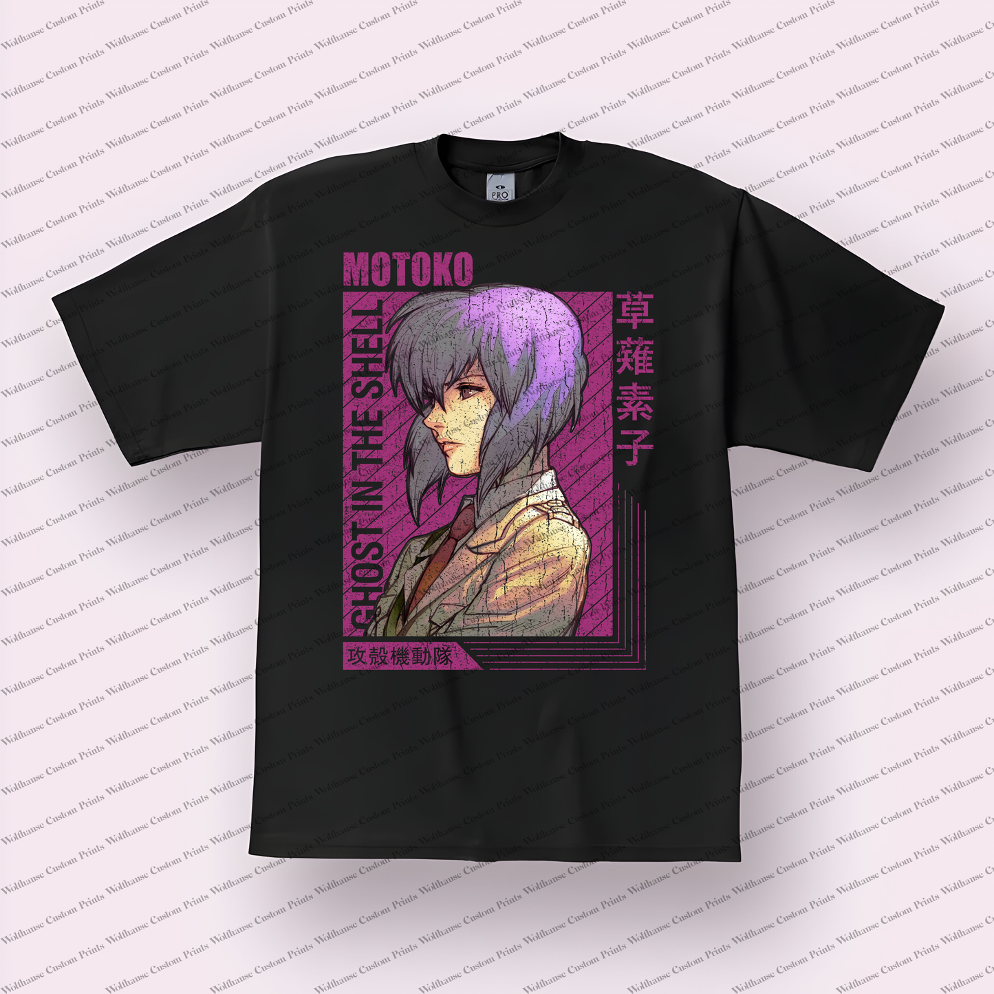 Ghost in the Shell Distressed Design Graphic Tee