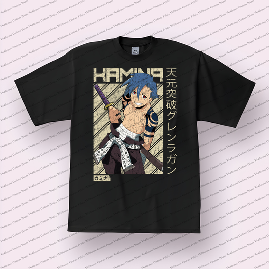Gurren Lagann Distressed Design Graphic Tee
